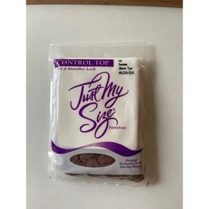 Vintage 1997 L'eggs Just My Size Control Top Pantyhose‎ 2x Suntan Sheer Toe New